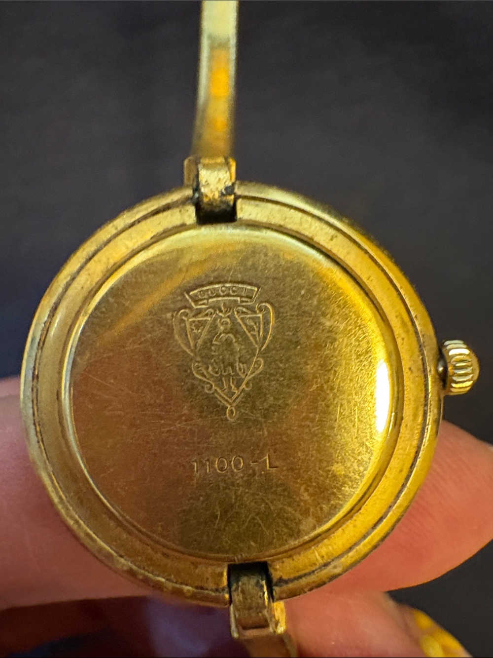 Gucci Two-Tone Gold and Silver Round Bangle Watch - Picture 2 of 3